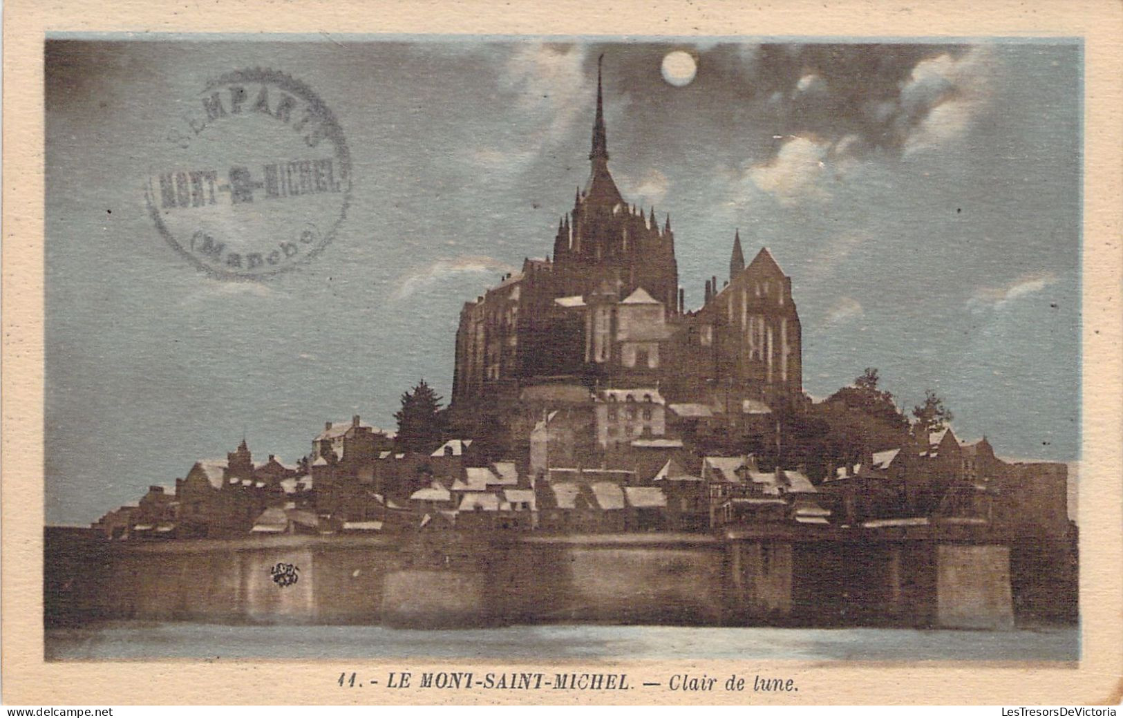 FRANCE - 50 - LE MONT SAINT MICHEL - Clair De Lune - Carte Postale Ancienne - Le Mont Saint Michel