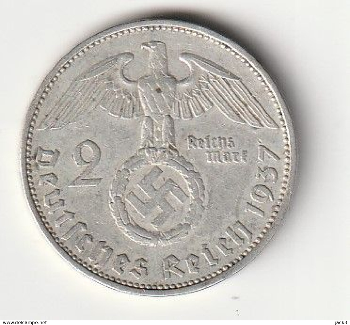 2 Marchi 1937 A BB Germania Terzo Reich - Argento - Silver - 2 Reichsmark