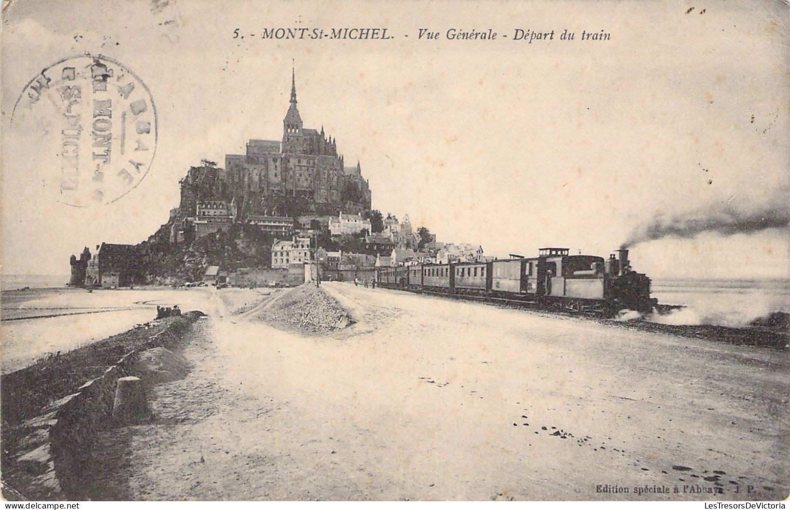 FRANCE - 50 - LE MONT SAINT MICHEL - Départ Du Train - Carte Postale Ancienne - Le Mont Saint Michel