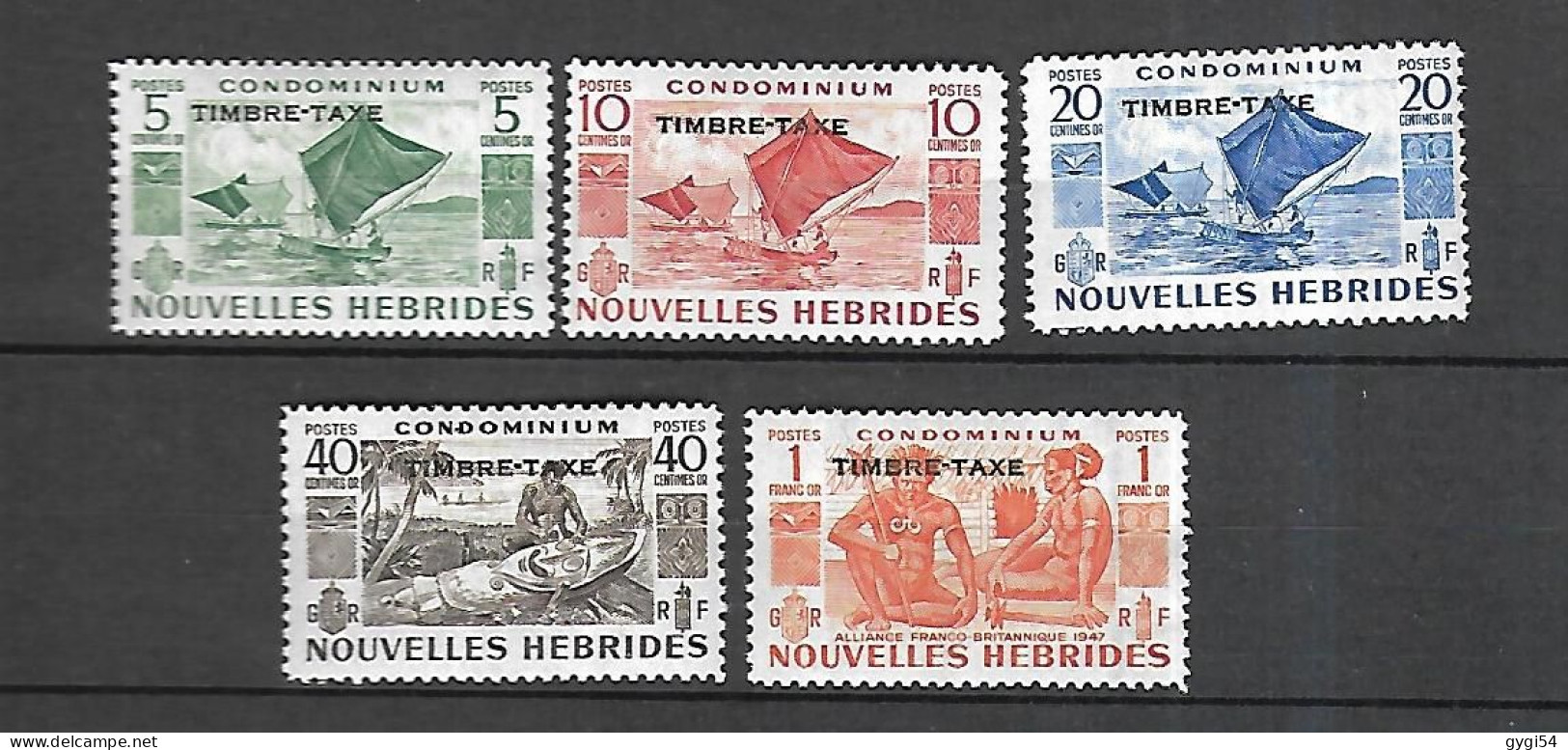 NOUVELLES HEBRIDES   1953  -SERIE   COMPLETE - CAT YT N°26 à 30   N* MLH - Strafport