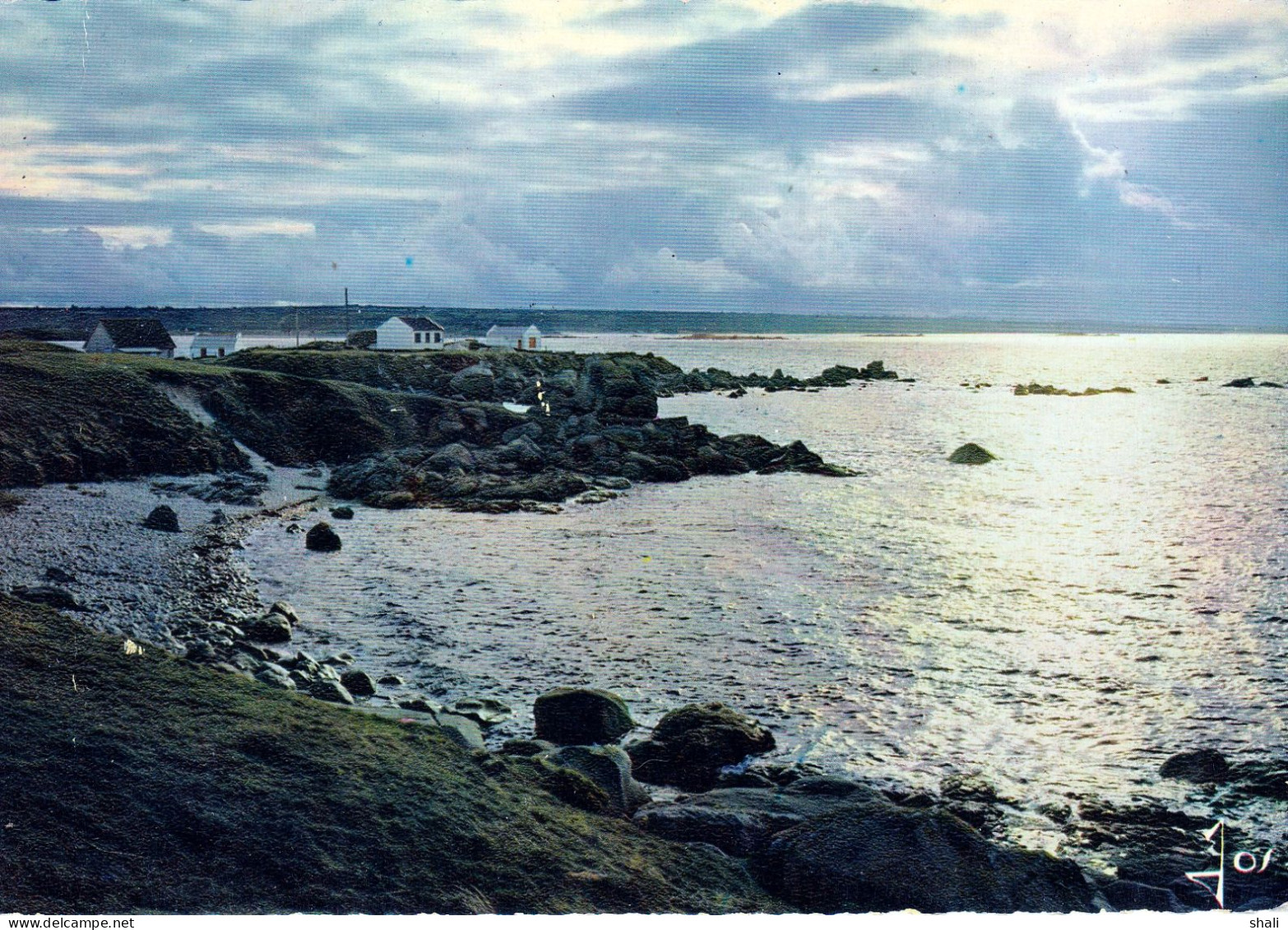 CPSM COUCHER DE SOLEIL SUR LA COTE BRETONNE POINTE DE NEIZ VRAN - Kerlouan