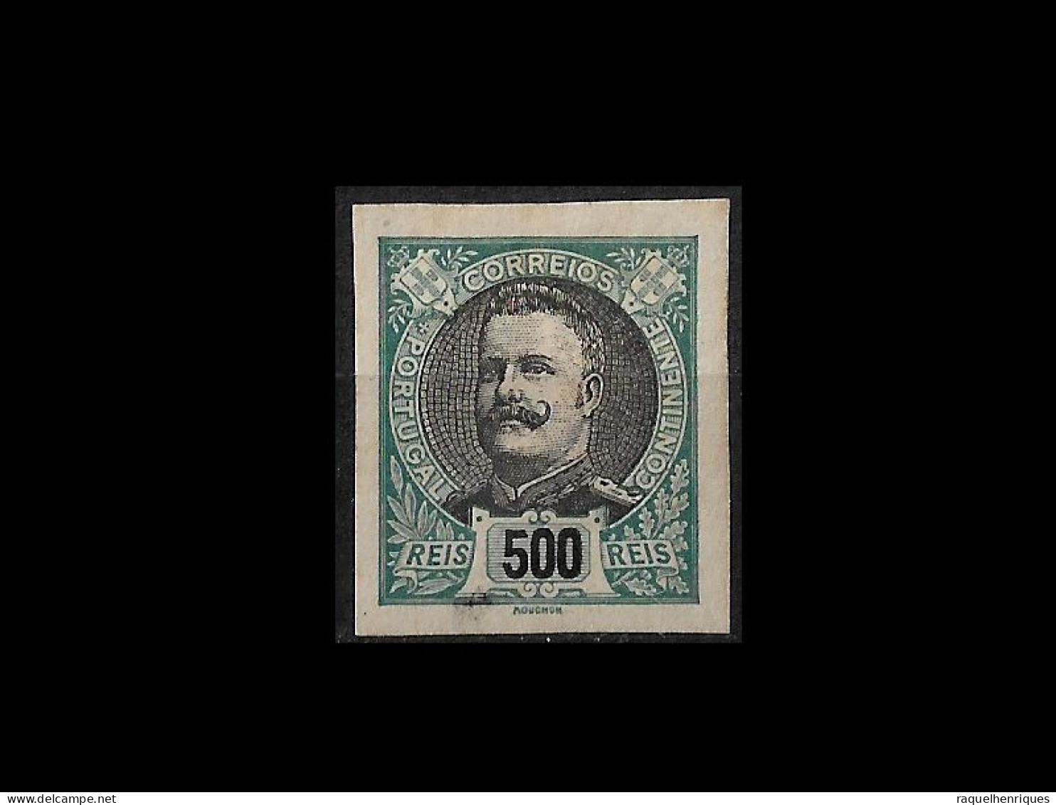 PORTUGAL STAMP - D. CARLOS I - PROVA NÃO DENTEADA 500 REIS - PROOF IMPERF. MH NG (LESP#11) - Probe- Und Nachdrucke