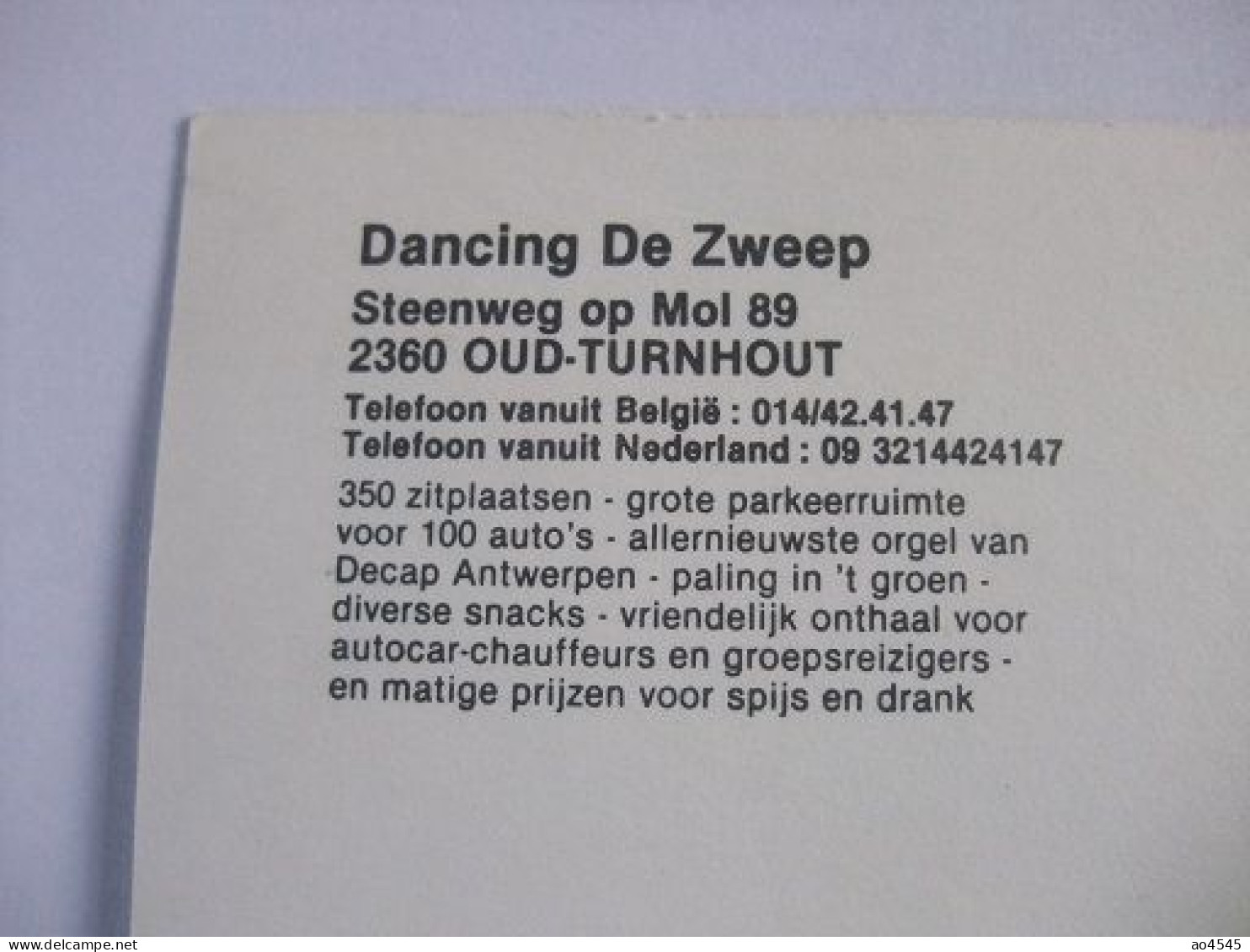 S97 Postkaart Oud-Turnhout - Dancing De Zweep - Oud-Turnhout