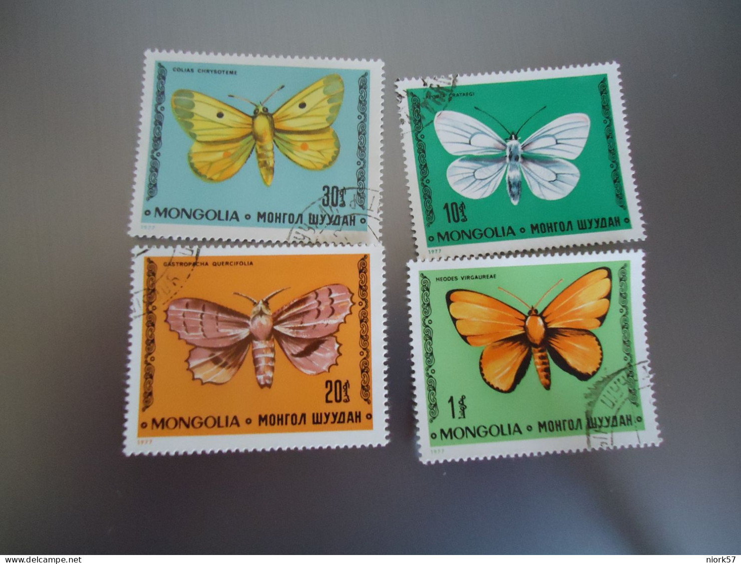 MONGOLIA   USED   STAMPS 4   BUTTERFLIES - Mongolie