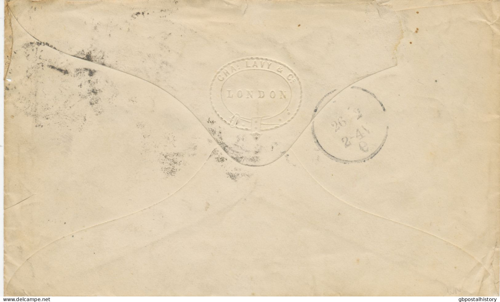 GB 1891 QV 2½d Lake (dated 18 12 90) Fine Stamped To Order Postal Stationery Env (Lavy & Co., London) Uprated With QV 4d - Brieven En Documenten