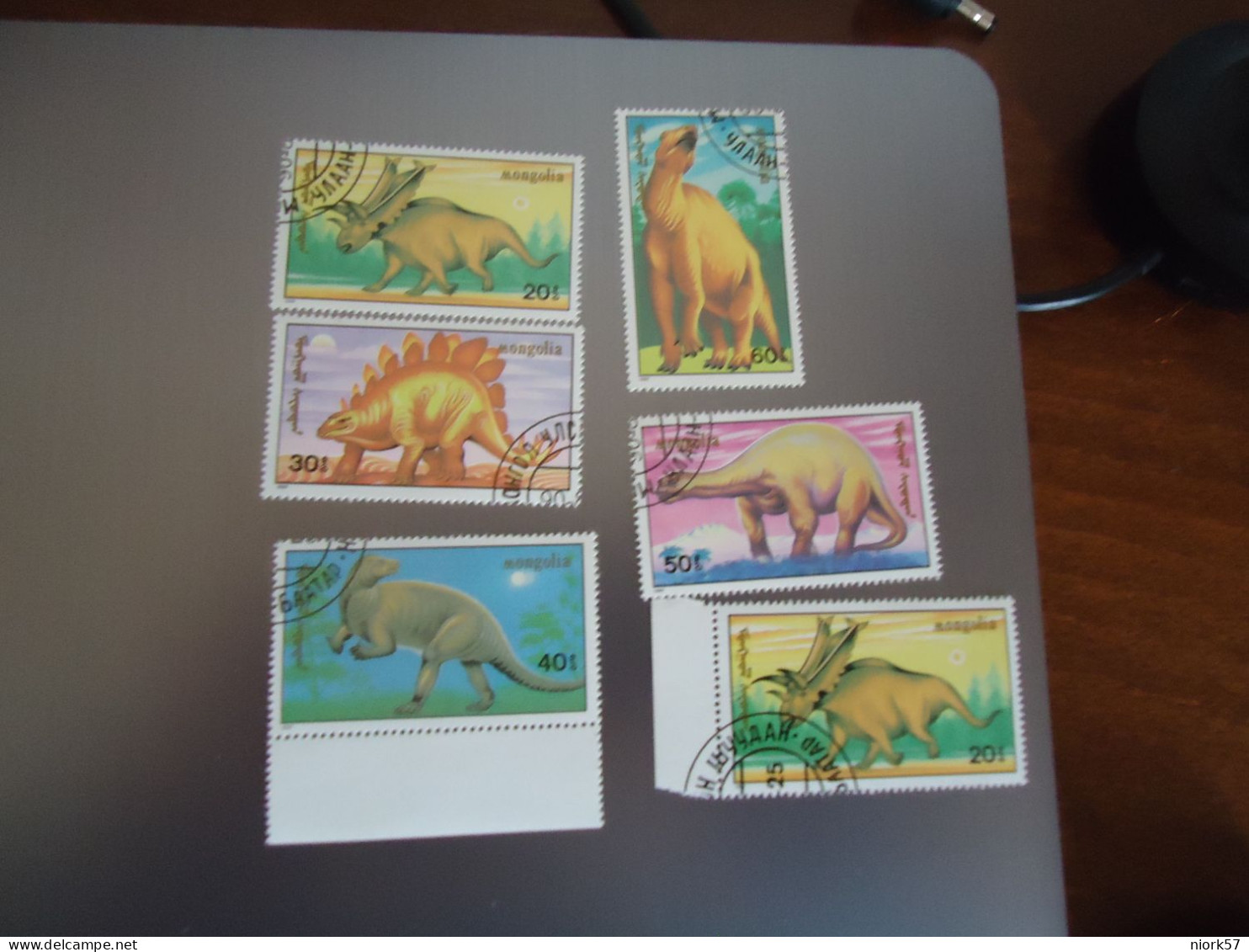 MONGOLIA   USED    STAMPS  7 DINOSAURS  ANIMALS  2 SCAN - Mongolie