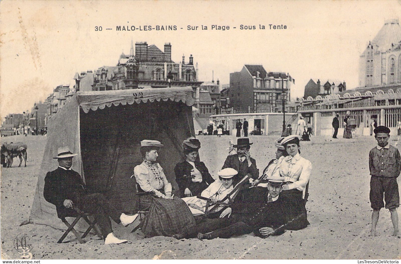 FRANCE - 59 - MALO LES BAINS - Sur La Plage - Sous La Tente - Carte Postale Ancienne - Malo Les Bains