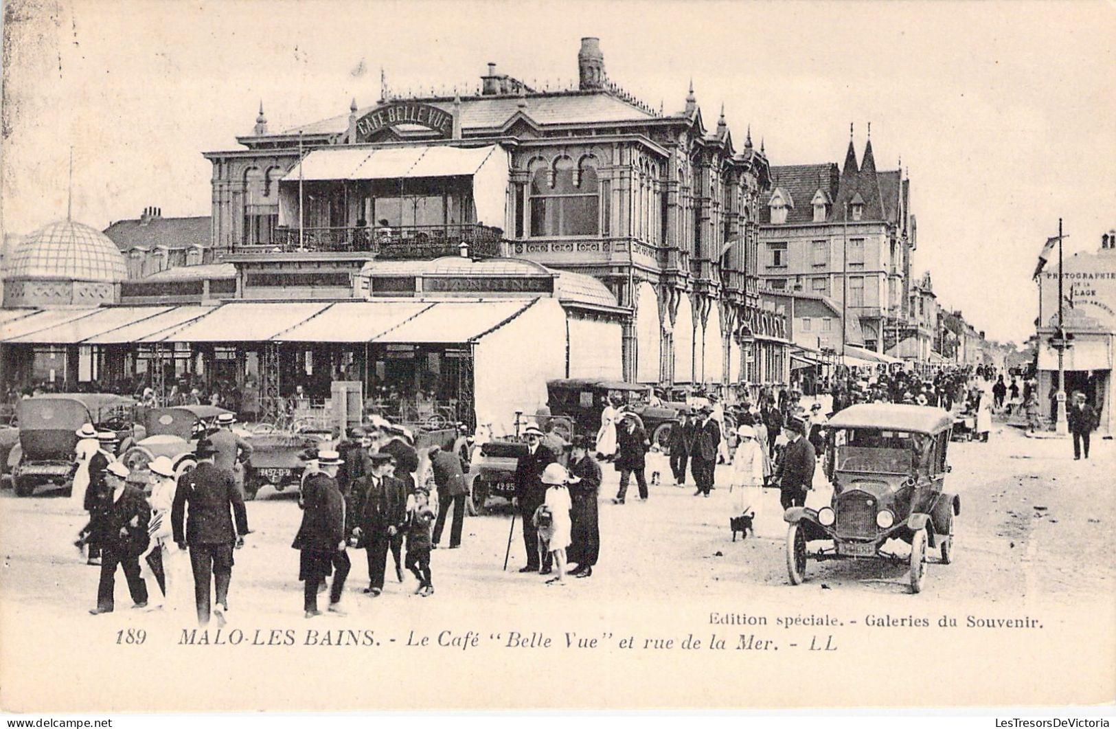 FRANCE - 59 - MALO LES BAINS - Le Café Belle Vue Et Rue De La Mer - Carte Postale Ancienne - Malo Les Bains