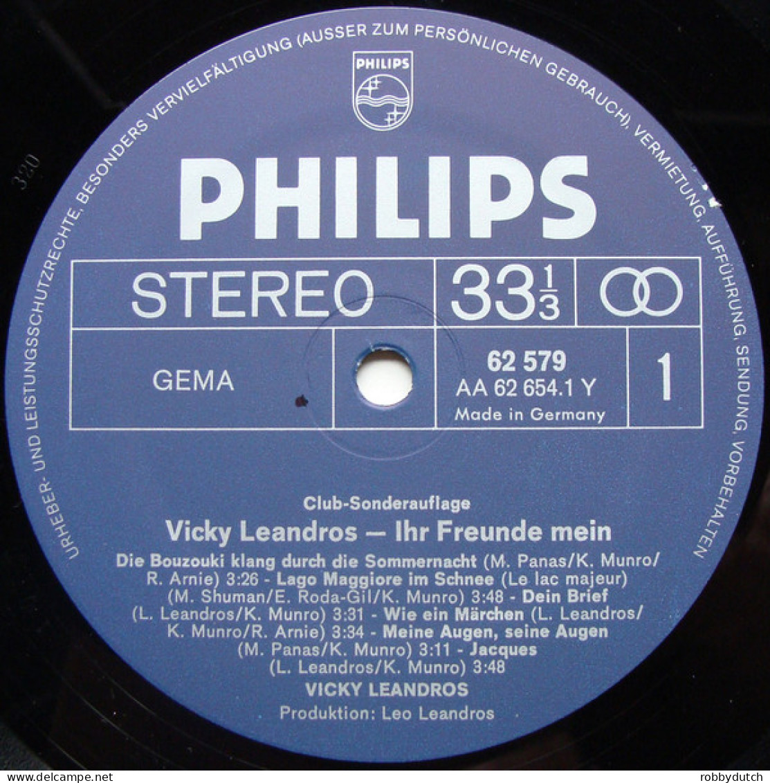 * LP *  VICKY LEANDROS - IHR FREUNDE MEIN (Club Sonderauflage) (Germany 1973) - Sonstige - Deutsche Musik