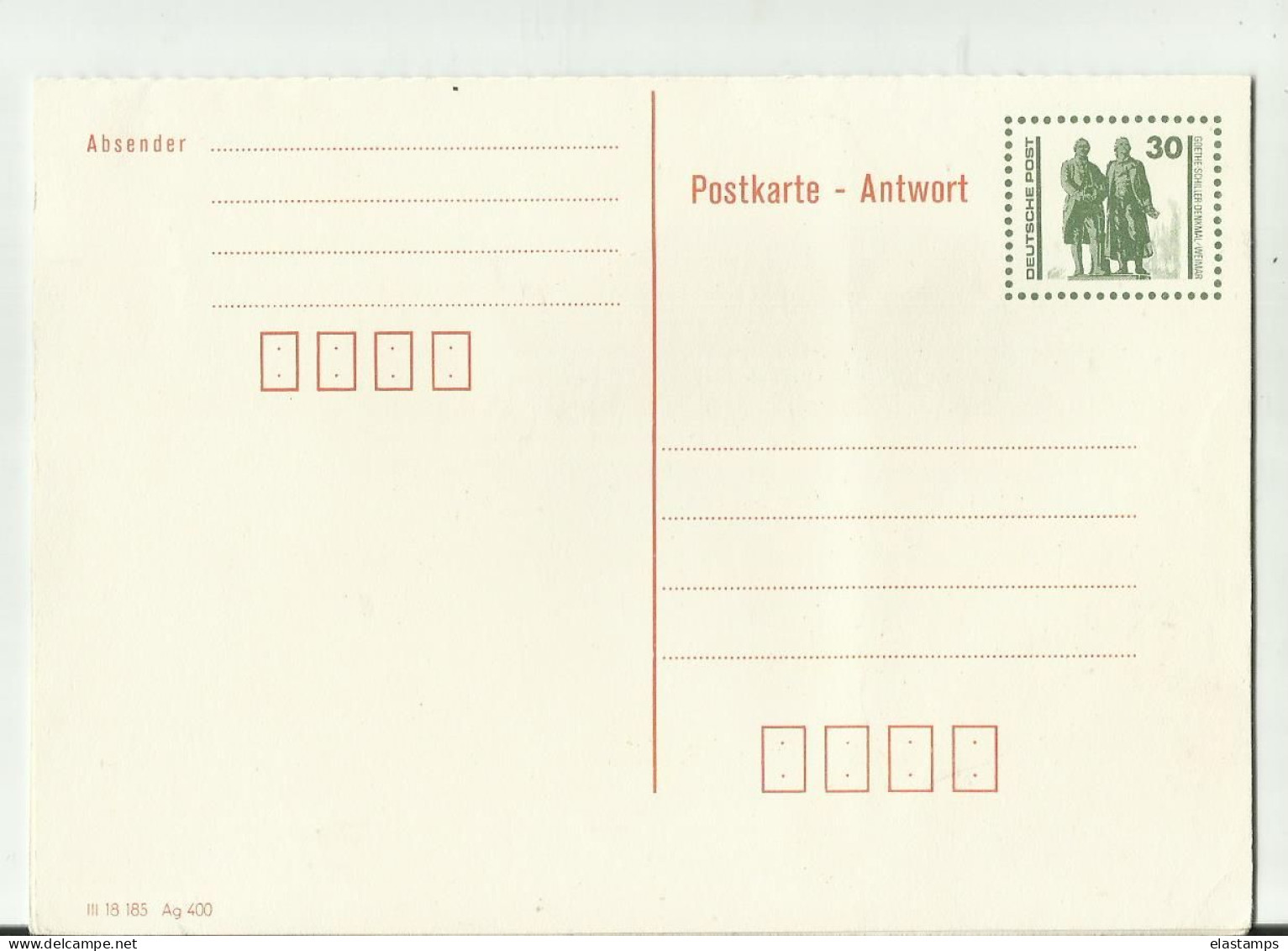 DP GS Anworten - Postkaarten - Ongebruikt