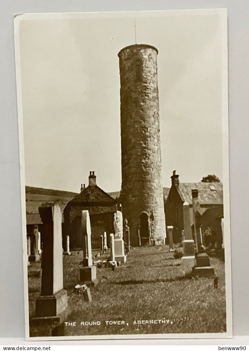 ABERNETHY ROUND TOWER, Scotland Postcard, Valentine’s - Perthshire