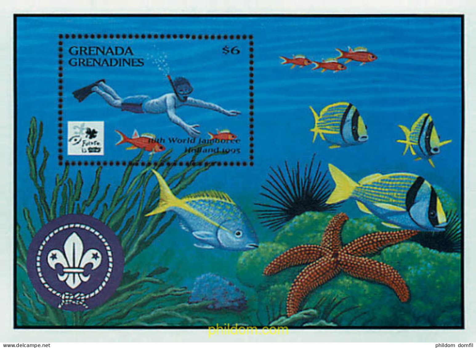 38619 MNH GRANADA GRANADINAS 1995 18 JAMBOREE MUNDIAL EN HOLANDA - Diving