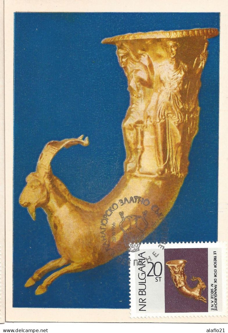 BULGARIE - CARTE MAXIMUM - Yvert N° 1460 - TRESOR D'OR - RHYTON à TÊTE De BOUC - Lettres & Documents