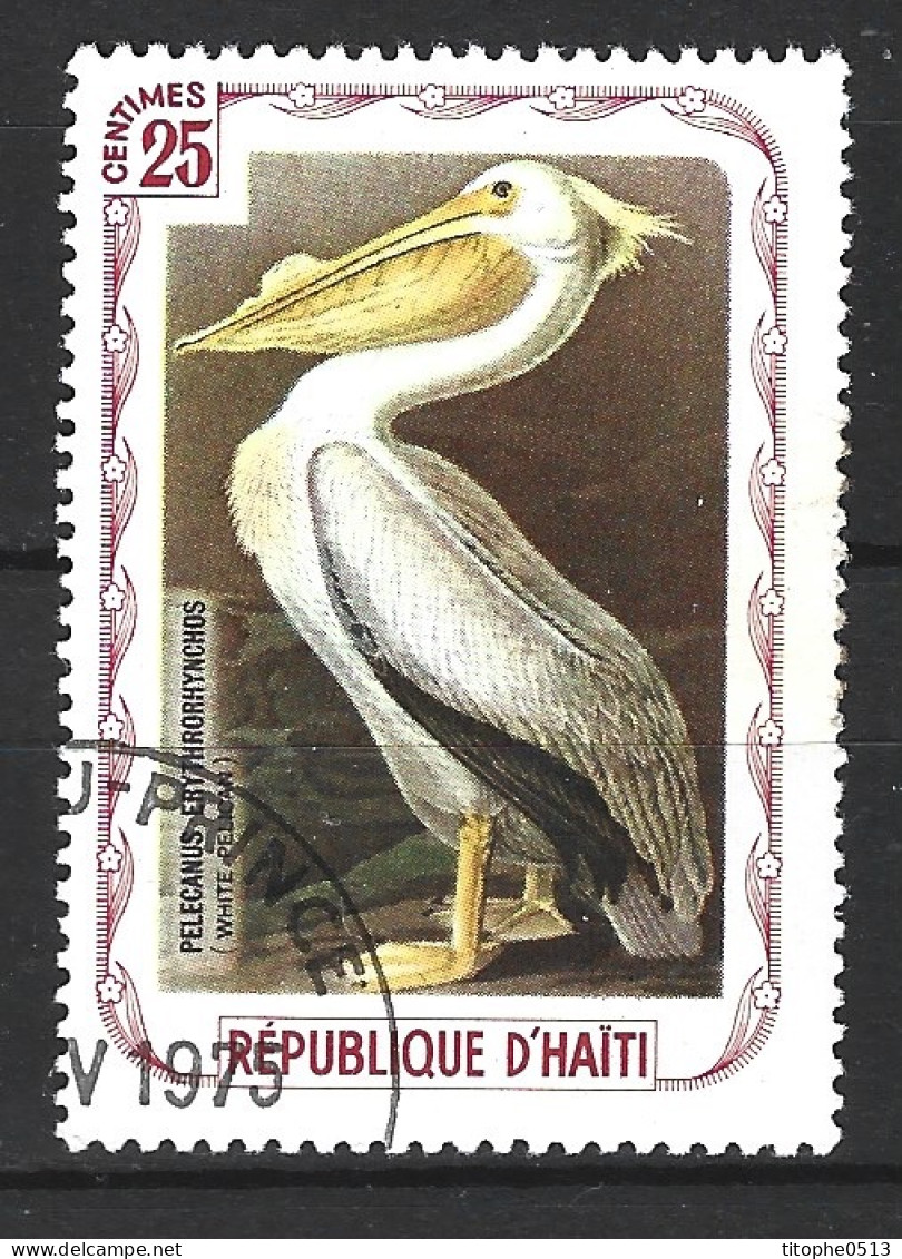 HAÏTI. Timbre Oblitéré De 1975. Pélican. - Pelicans