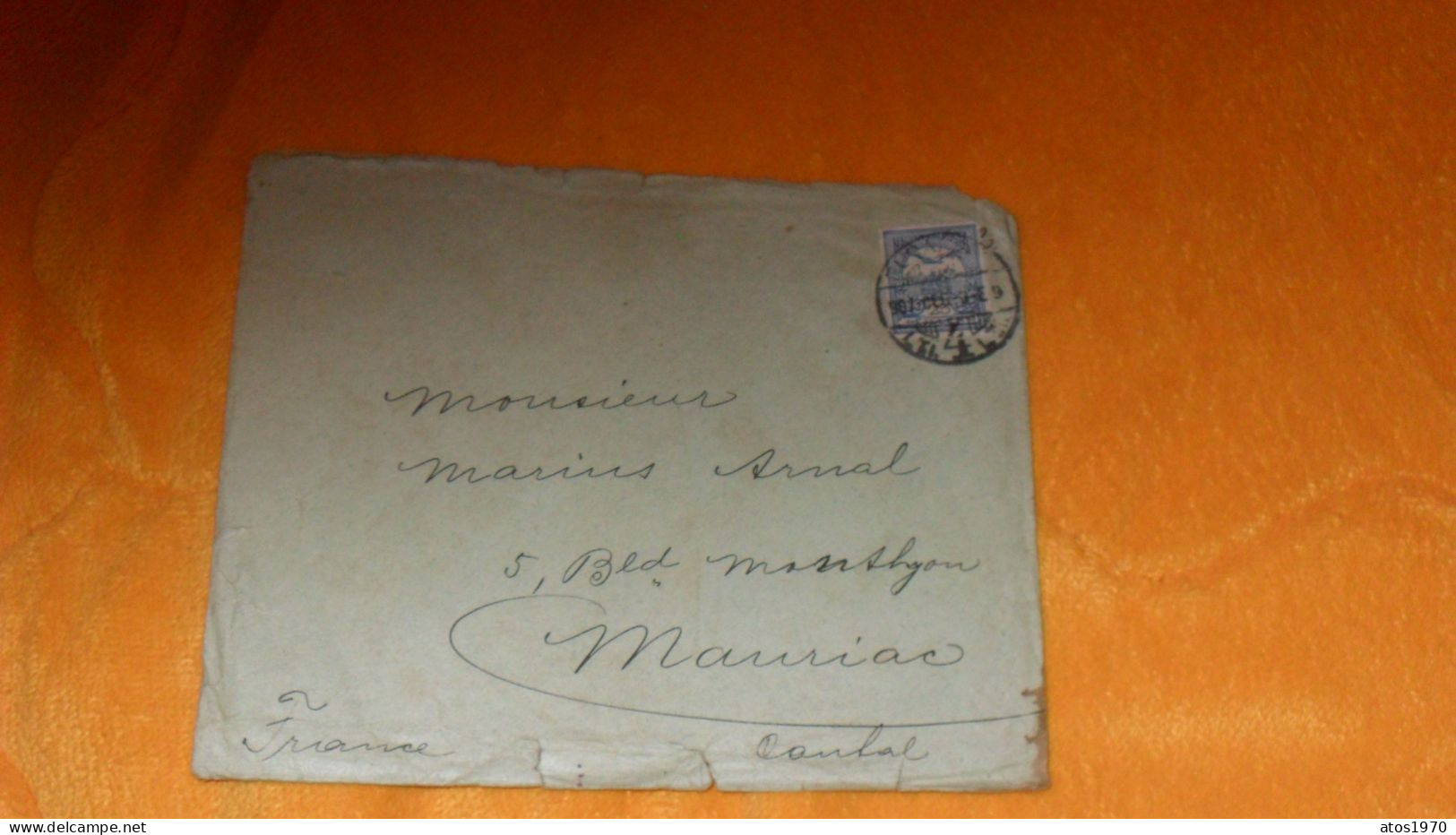 ENVELOPPE + LETTRE ANCIENNE DE 1907../ LOTERIE ROYALE HONGROISE..CACHETS BUDAPEST POUR MAURIAC CANTAL + TIMBRE - Poststempel (Marcophilie)