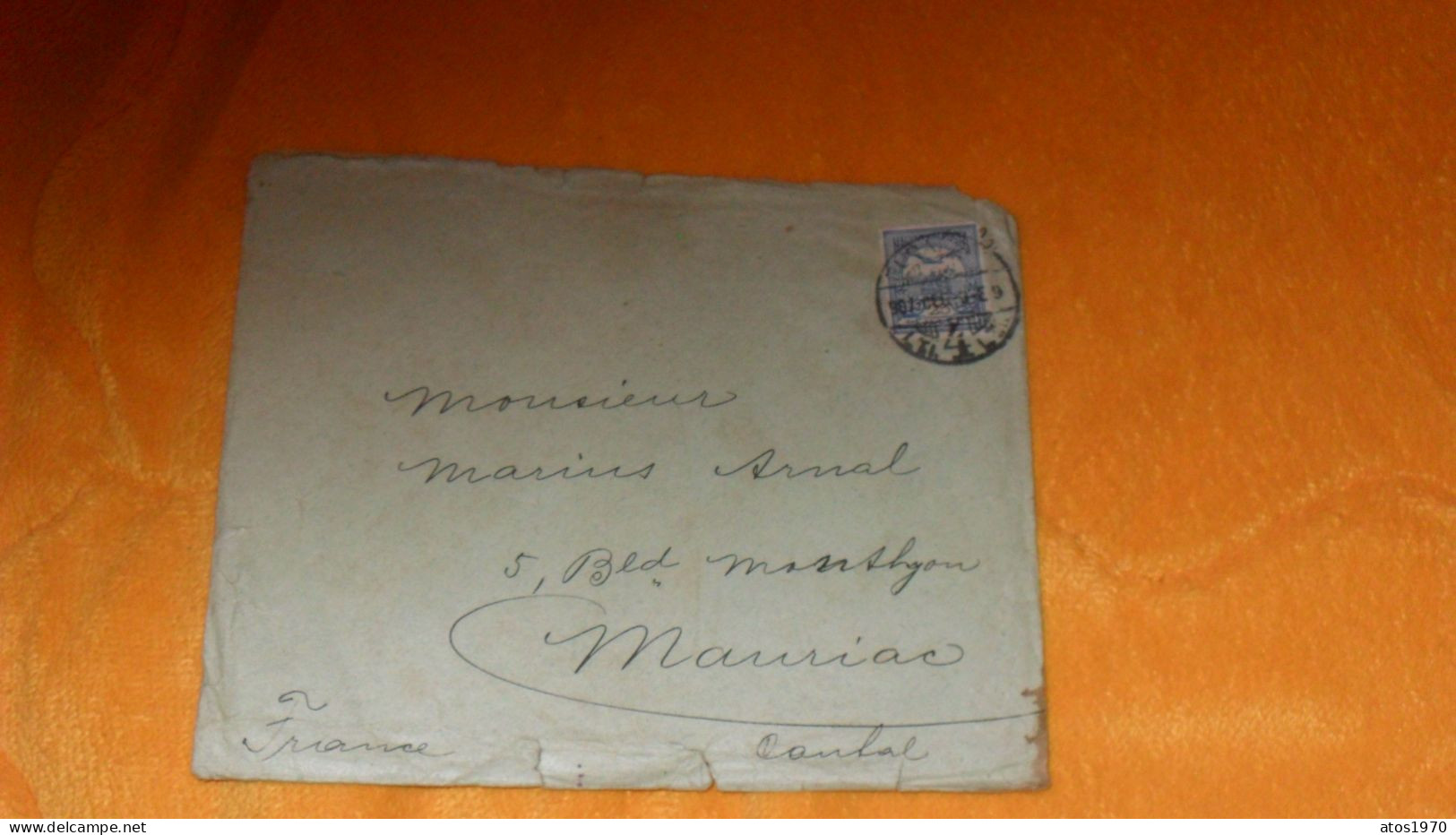 ENVELOPPE + LETTRE ANCIENNE DE 1907../ LOTERIE ROYALE HONGROISE..CACHETS BUDAPEST POUR MAURIAC CANTAL + TIMBRE - Storia Postale