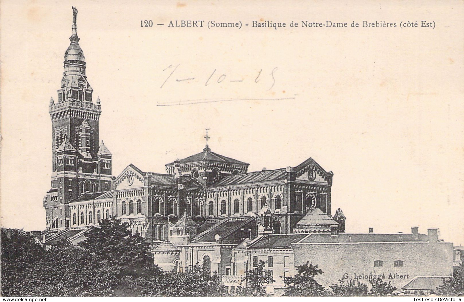 FRANCE - 80 - ALBERT - La Basilique Notre Dame De Brebières - Côté Est - Carte Postale Ancienne - Albert