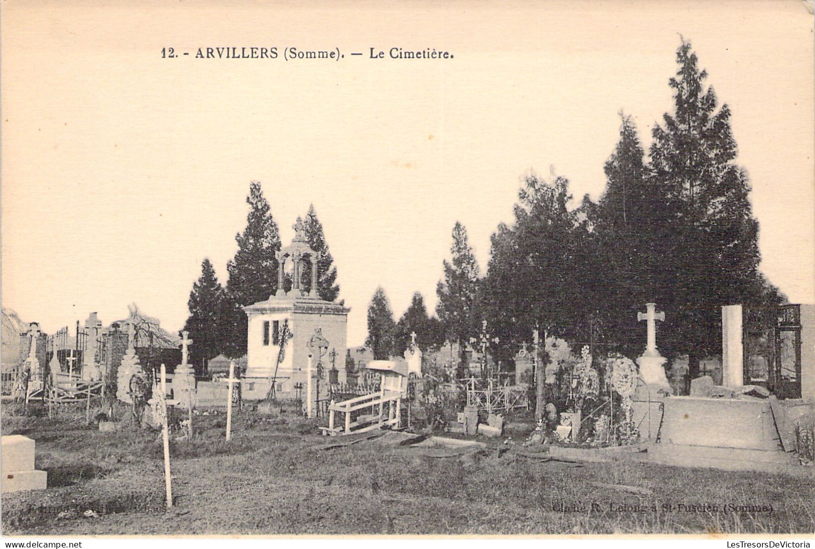 FRANCE - 80 - ARVILLERS - Le Cimétière - Carte Postale Ancienne - Other & Unclassified