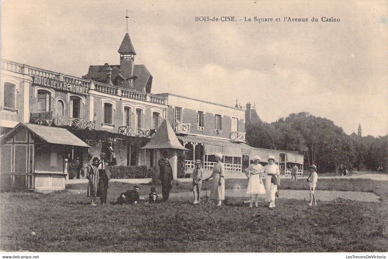 FRANCE - 80 - BOIS DE CISE - Le Square Et L'Avenue Du Casino - Carte Postale Ancienne - Bois-de-Cise