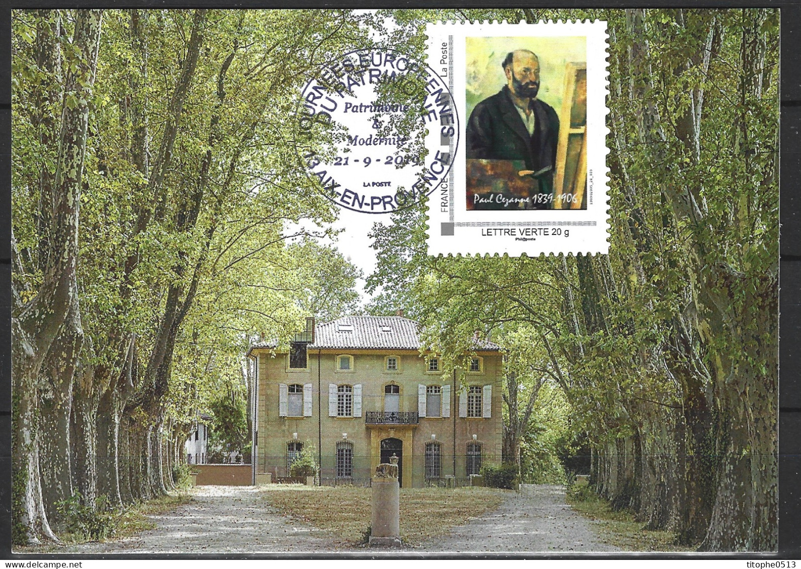 FRANCE. Carte Maximum De 2019. Cézanne/Bastide Du Jas De Bouffan. - Covers & Documents