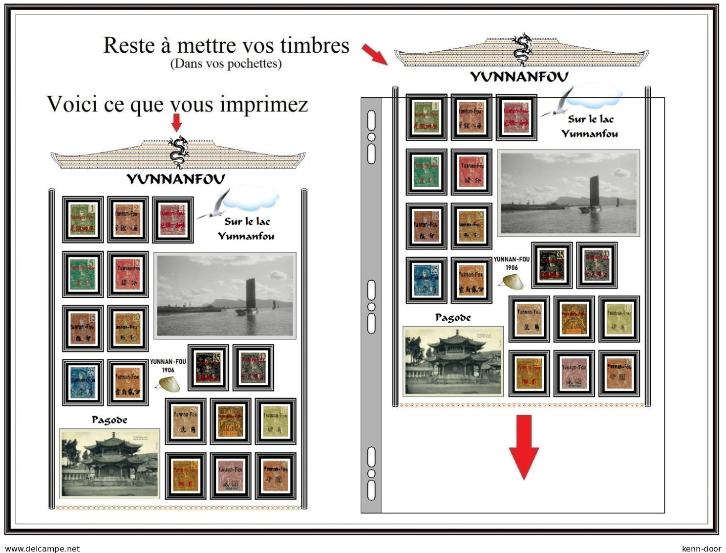 CHINE  Lot de 10 Albums de timbres à imprimer EDITION 2023