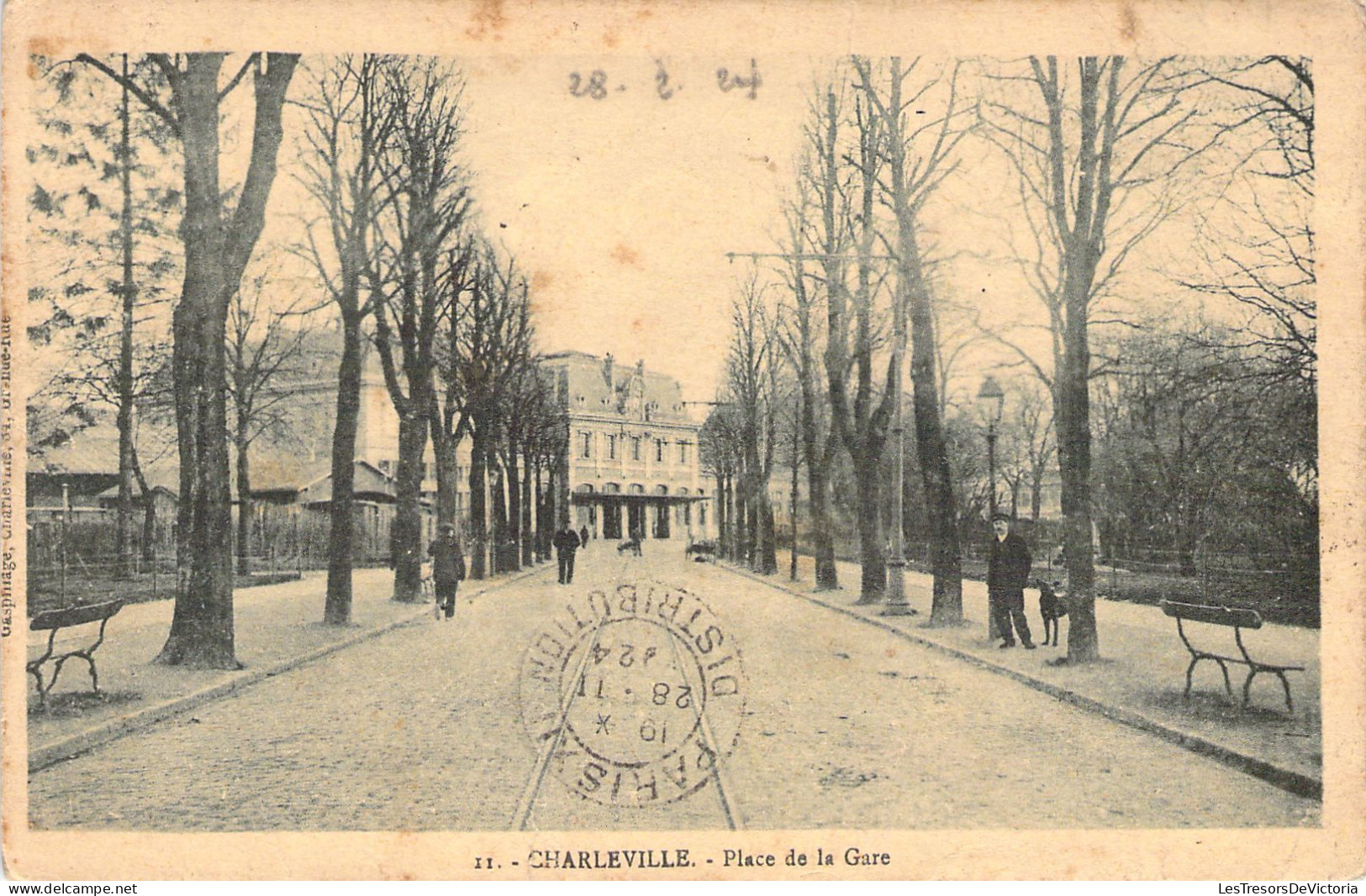 FRANCE - 08 - CHARLEVILLE - Place De La Gare - Carte Postale Ancienne - Charleville