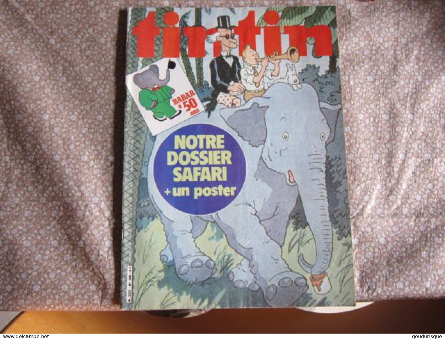 TINTIN JOURNAL DE   TINTIN  N°308   ILLUSTRATION COUVERTURE   HERGE - Tintin