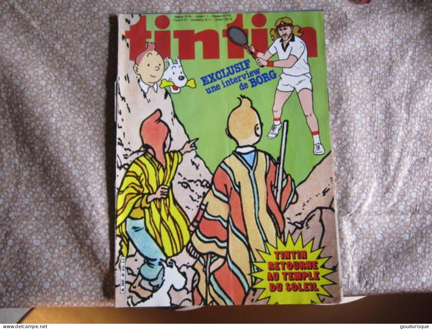 TINTIN JOURNAL DE   TINTIN  N°312   ILLUSTRATION COUVERTURE   HERGE - Tintin