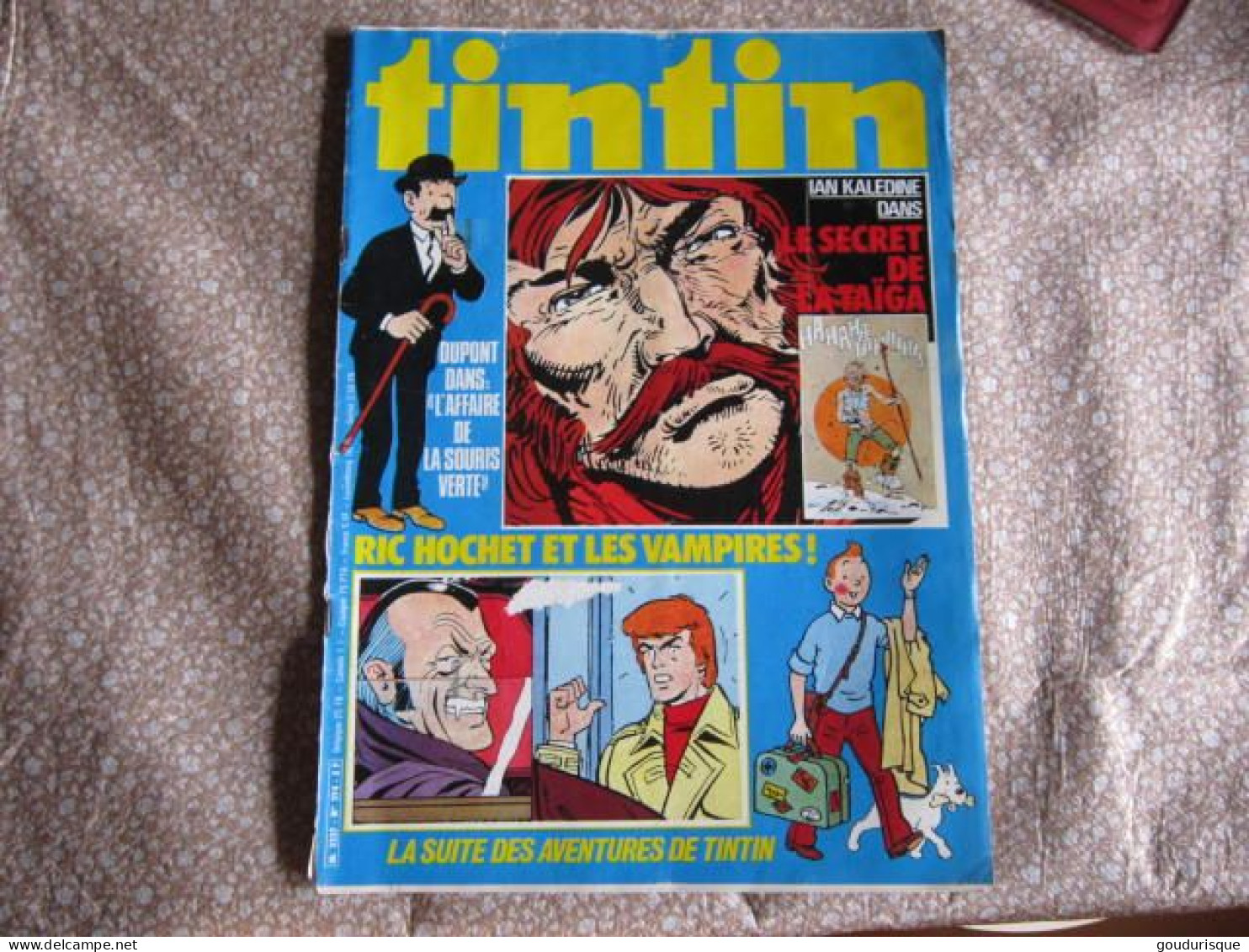 TINTIN JOURNAL DE   TINTIN  N°274   ILLUSTRATION COUVERTURE   HERGE - Tintin