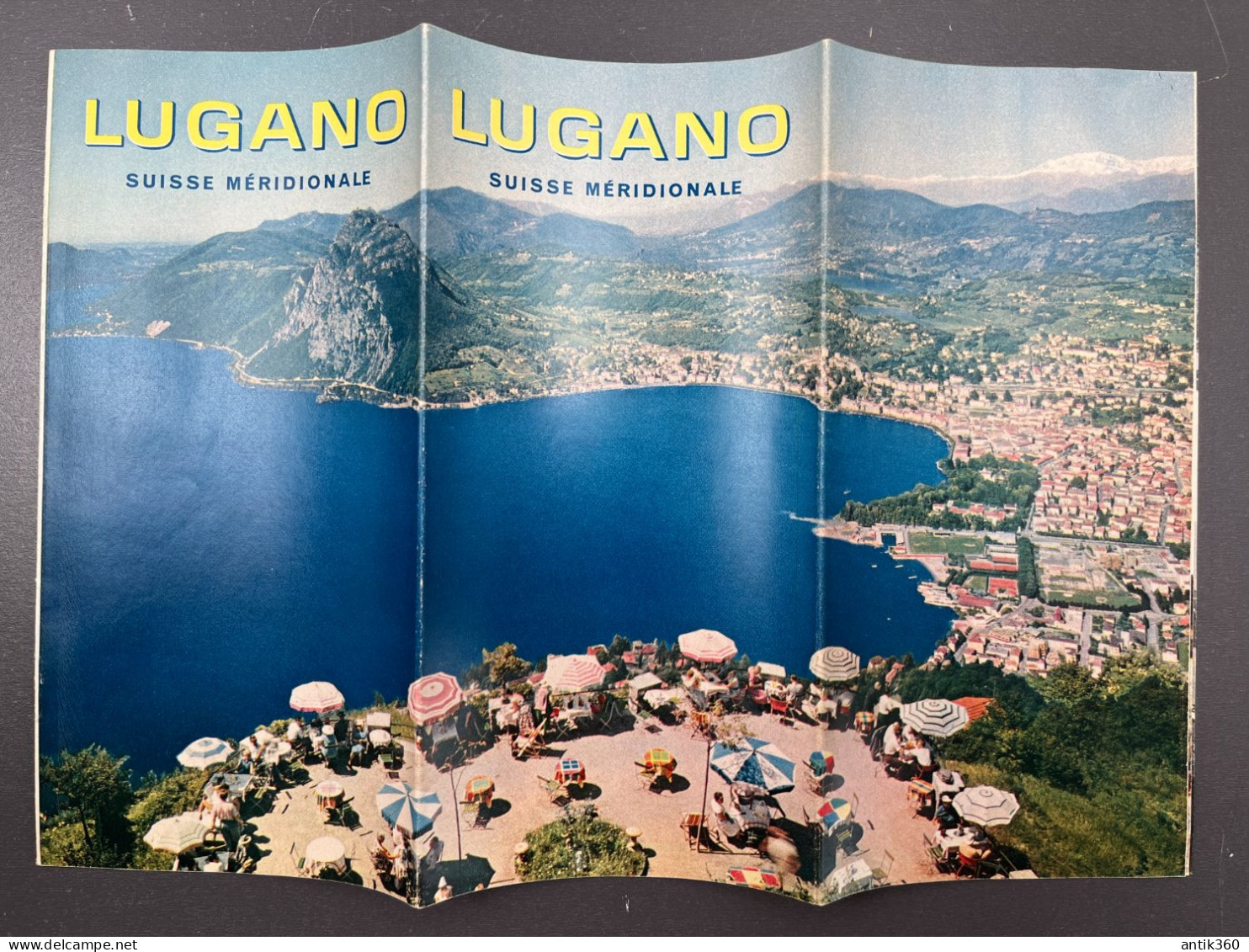 Ancien dépliant Brochure Touristique LUGANO Suisse Méridionale