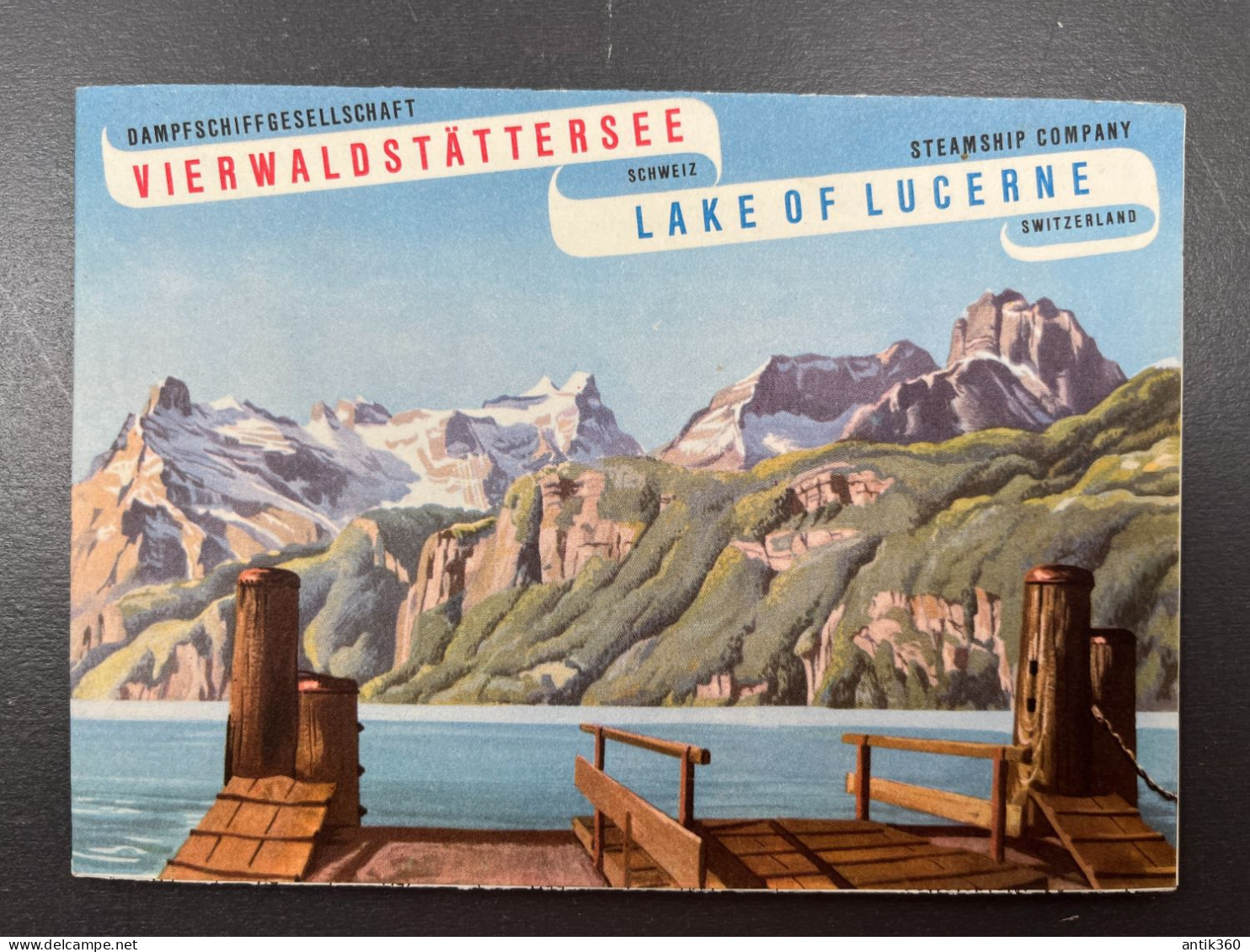 Ancien Dépliant Brochure Touristique STEAMSHIP Company Compagnie Navigation LAKE OF LUCERNE & DES QUATRES CANTONS Suisse - Reiseprospekte
