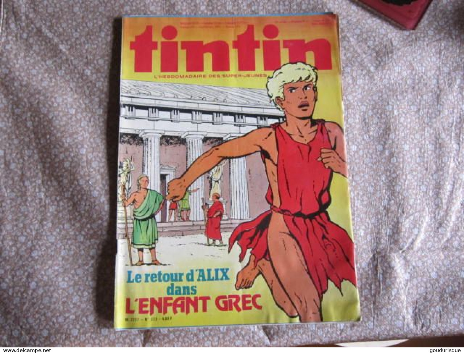 ALIX JOURNAL DE   TINTIN  N°223   ILLUSTRATION COUVERTURE   MARTIN - Alix