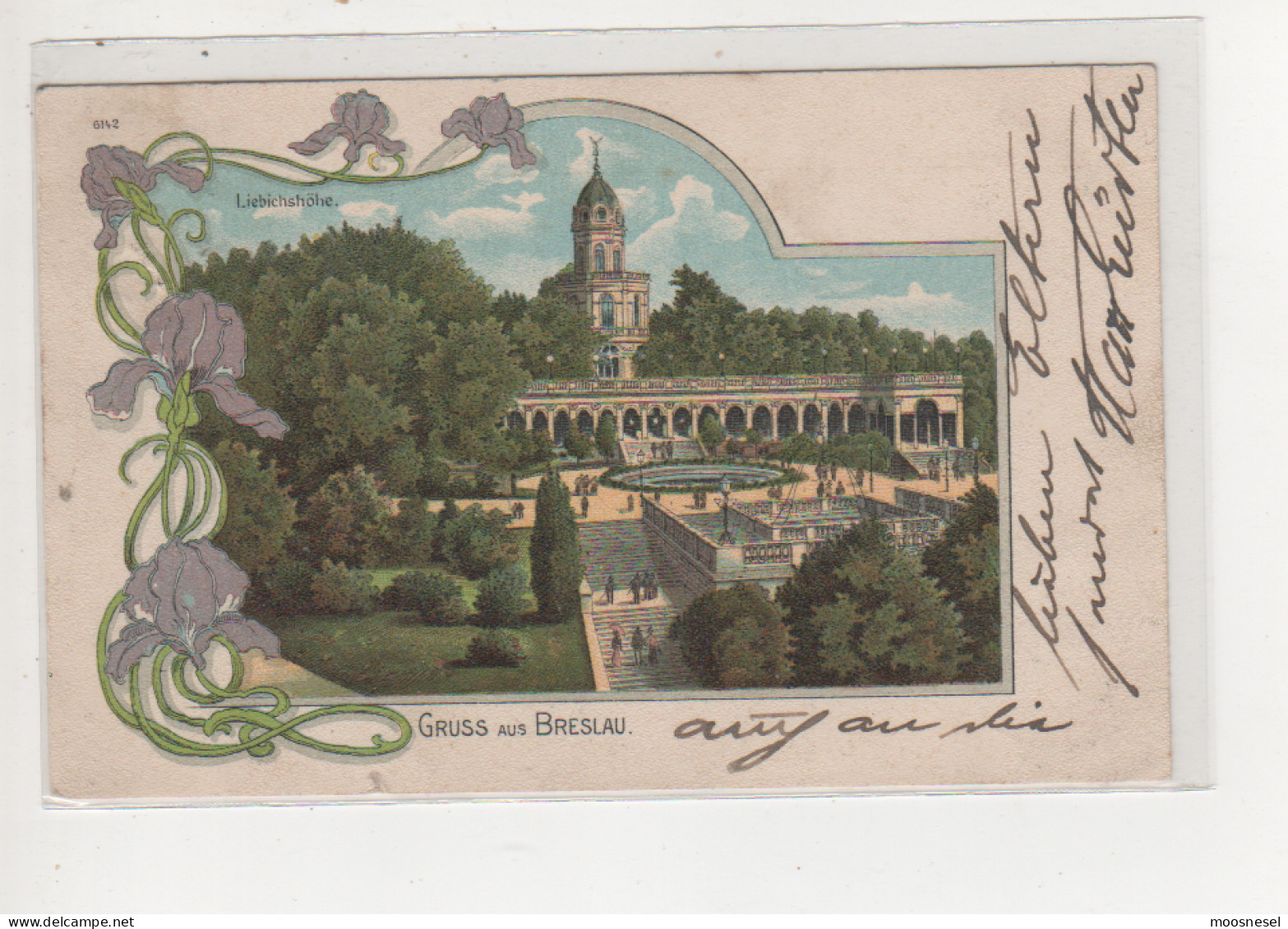 Antike Postkarte  GRUSS AUS BRESLAU LIEBICHSHÖHE VON 1904 - Schlesien