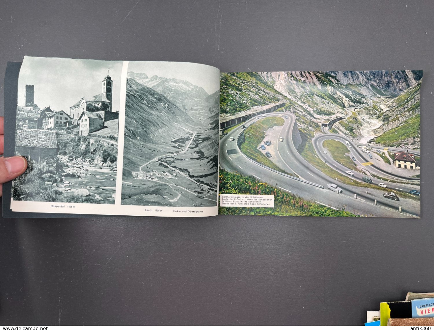 Ancienne Brochure Touristique 31 Vues / Photos GOTTHARD FURKA GRIMSEL SUSTEN Route des Alpes Suisses Suisse
