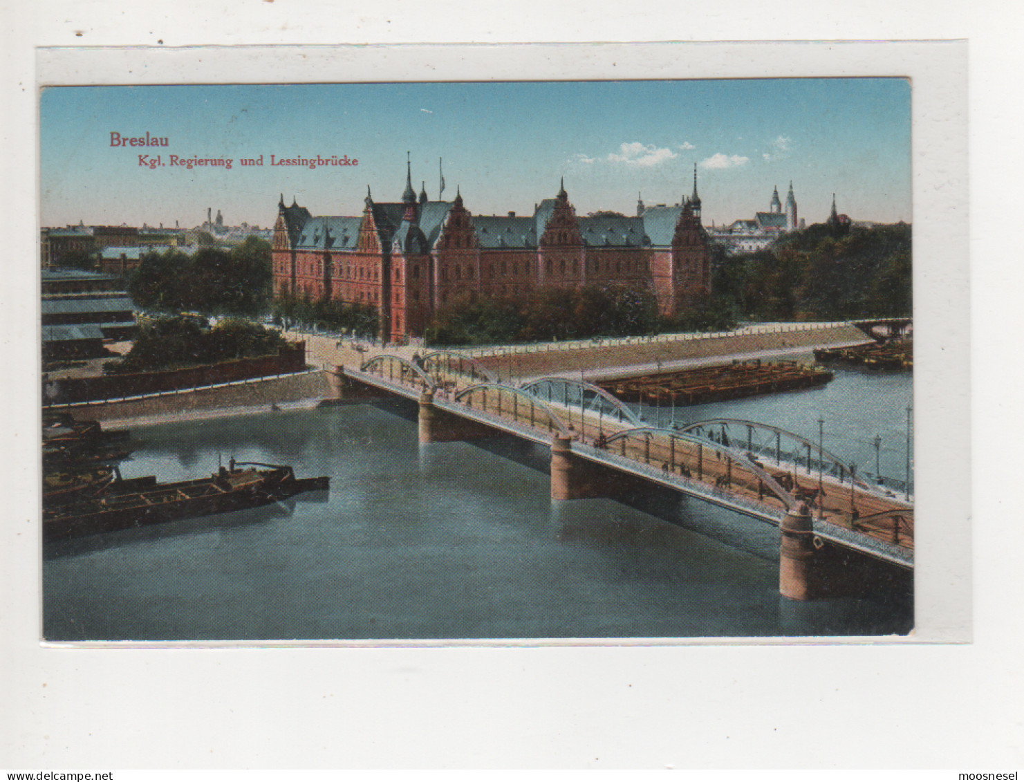 Antike Postkarte   BRESLAU  KGL. RIERUNG UNDLESSINGBRÜCKE Von 1917 - Schlesien