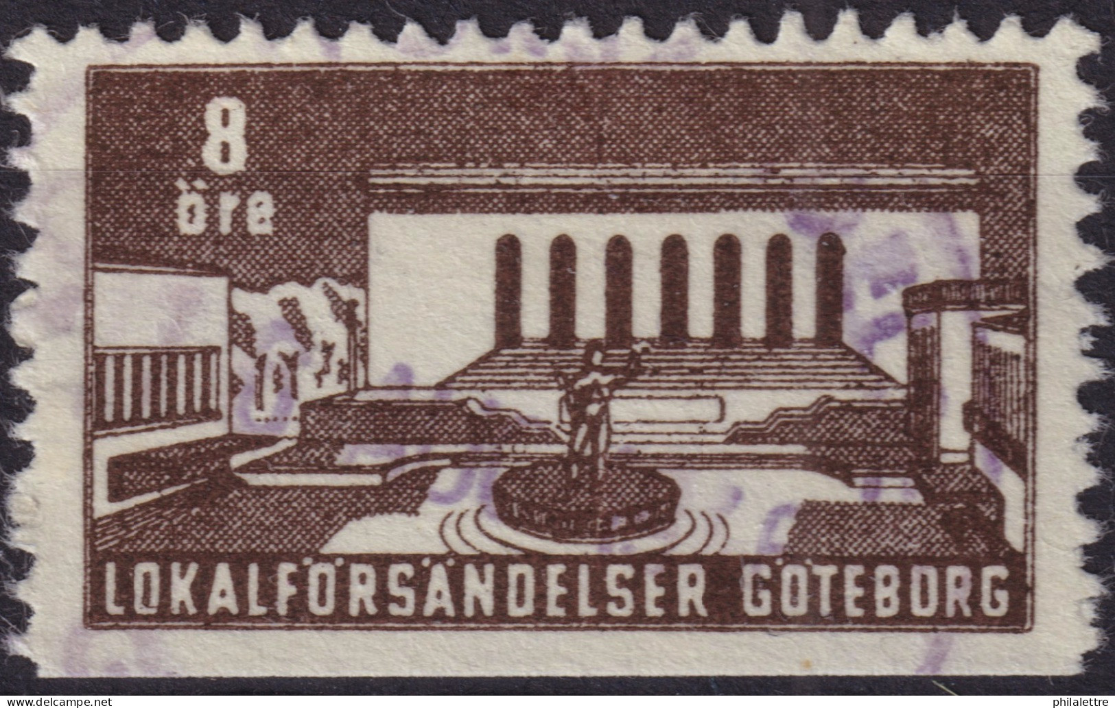 SUÈDE / SWEDEN - Local Post GÖTEBORG 8öre Brown - Very Fine Used° - Local Post Stamps