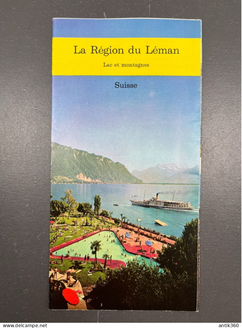 Ancien Dépliant Brochure Touristique La Région Du Léman Suisse - Dépliants Touristiques
