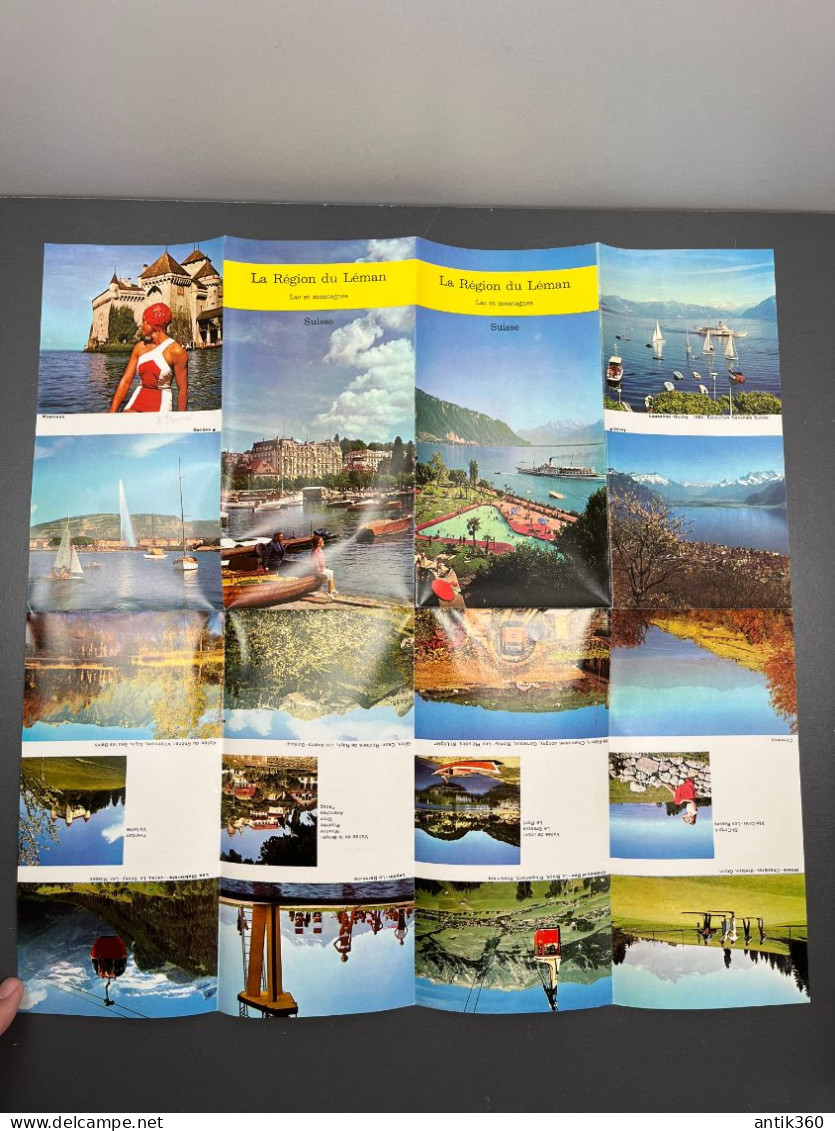 Ancien Dépliant Brochure Touristique La Région Du Léman Suisse - Toeristische Brochures