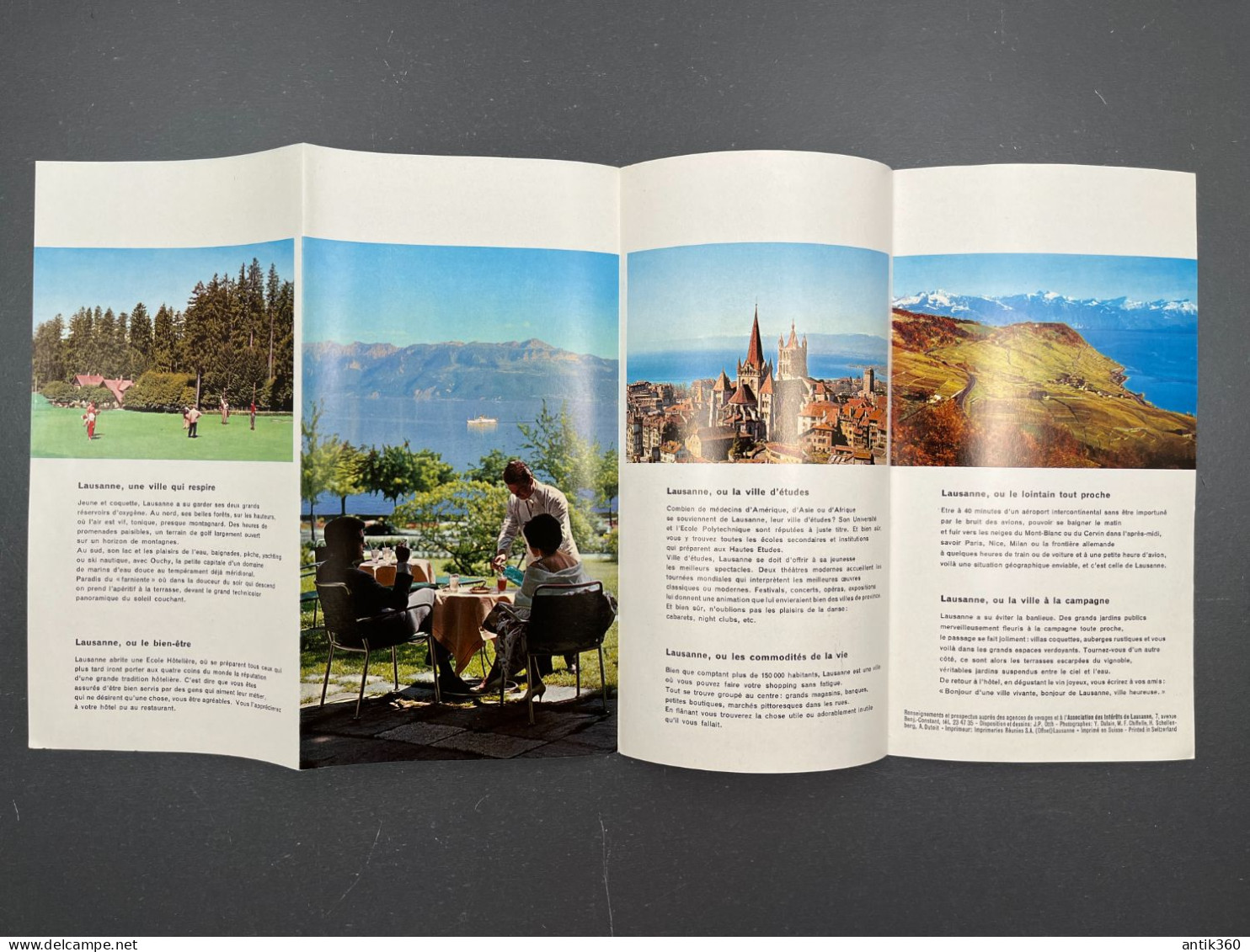 Ancien Dépliant Brochure Touristique LAUSANNE OUCHY Suisse - Dépliants Touristiques