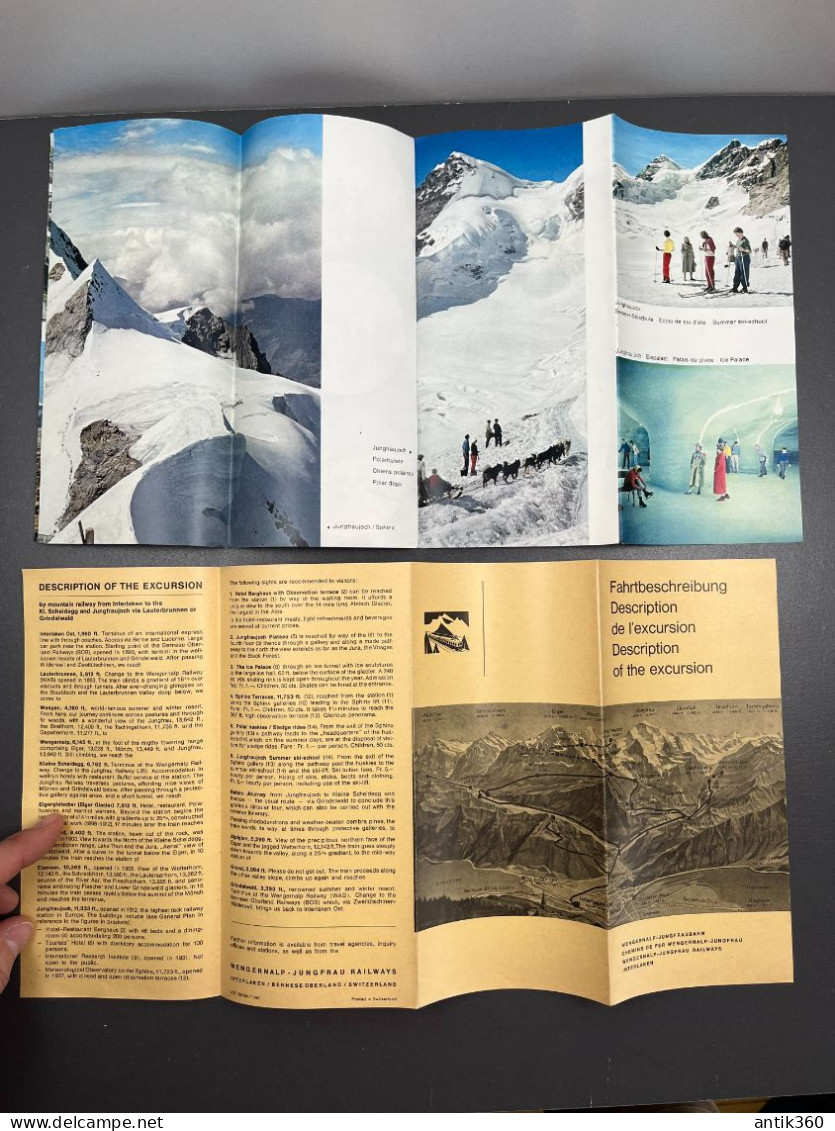 Ancien Dépliant Brochure Touristique JUNGFRAU Oberland Bernois Suisse - Reiseprospekte