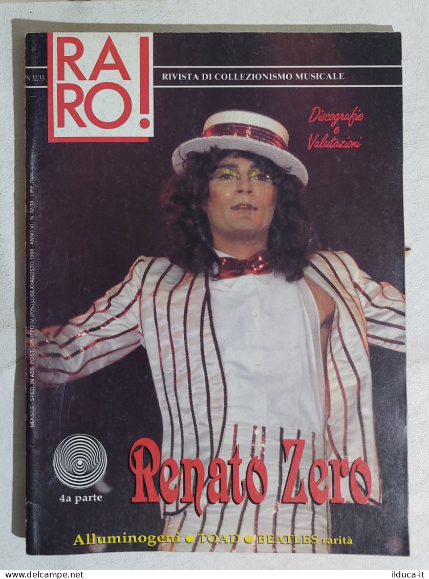 I113295 Rivista 1993 - RARO! N. 32/33 - Renato Zero / Beatles / Alluminogeni - Musique