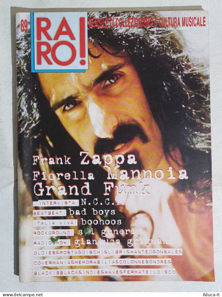 I113323 Rivista 1998 - RARO! N. 89 - Frank Zappa / Fiorella Mannoia / Grignani - Musique