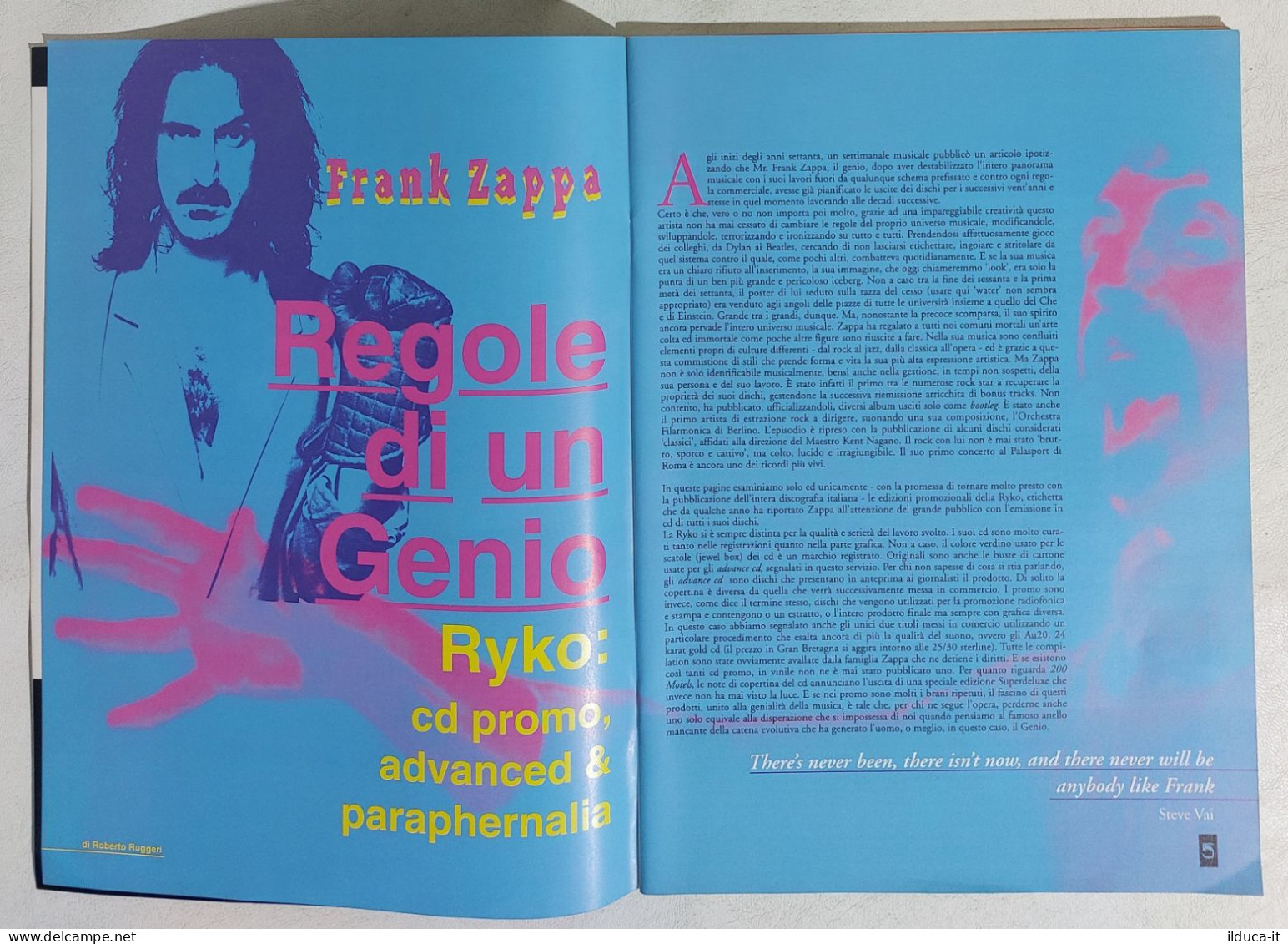 I113323 Rivista 1998 - RARO! N. 89 - Frank Zappa / Fiorella Mannoia / Grignani - Musique
