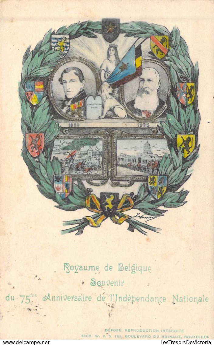 BELGIQUE - Royaume De Belgique - Souvenir Du 75ème Anniversaire De L'indépendance Nationale - Carte Postale Ancienne - Andere & Zonder Classificatie