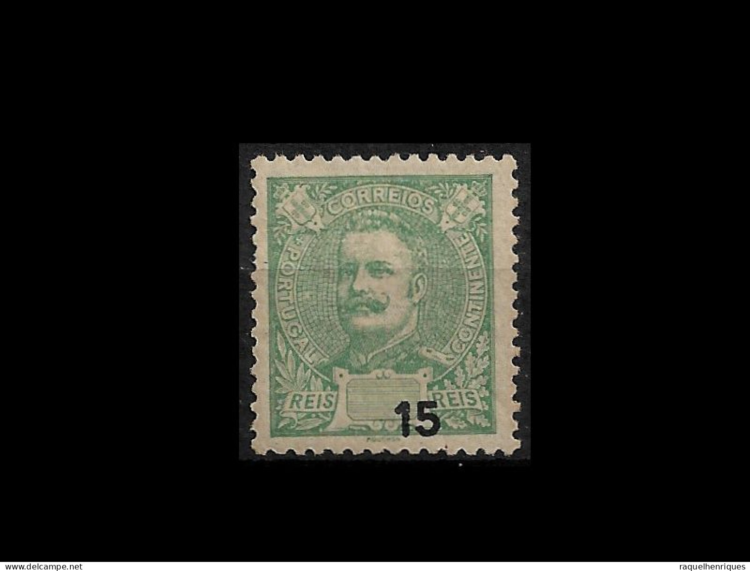 PORTUGAL STAMP - 1898 D. CARLOS I - TAXA DESLOCADA - ERROR VALUE DISPLACED MH 15 REIS (LESP#23) - Proofs & Reprints