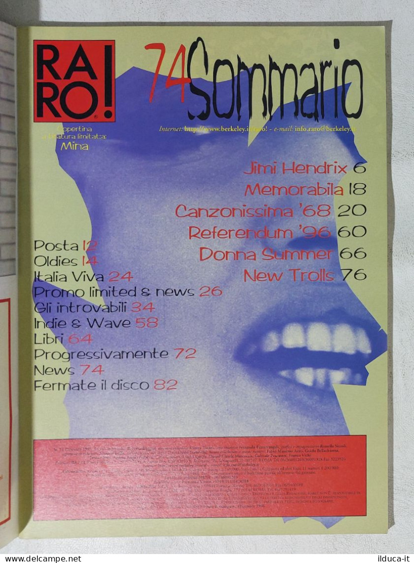 I113380 Rivista 1997 - RARO! N. 74 Jimi Hendrix / New Trolls / Donna Summer - Musique