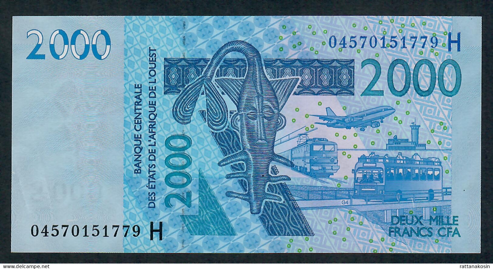 W.A.S. NIGER P616Hb 2000 FRANCS (20)04 2004 Signature 32   XF  NO P.h. - États D'Afrique De L'Ouest