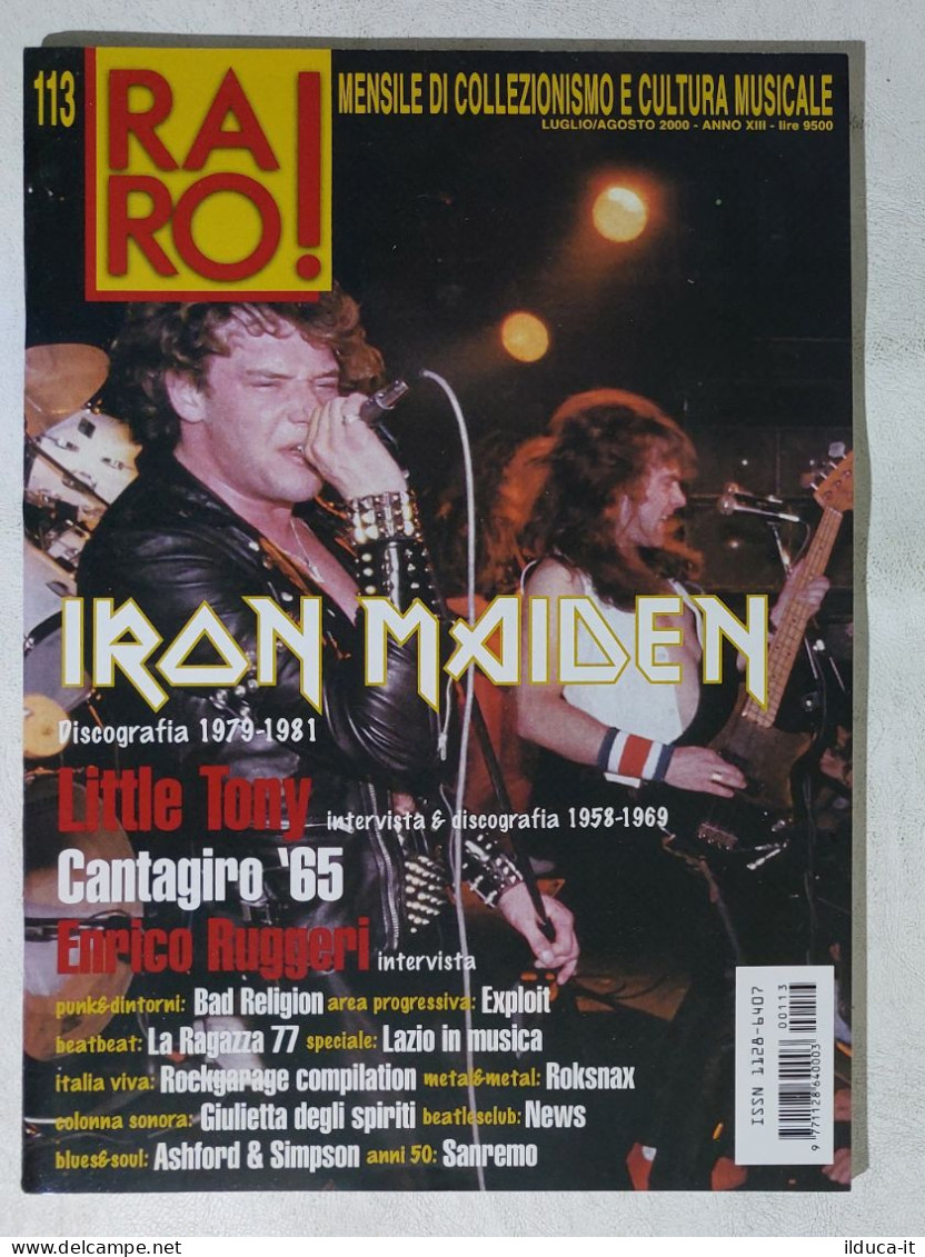 I113392 Rivista 2000 - RARO! N. 113 - Iron Maiden / Little Tony / Cantagiro 65 - Musique