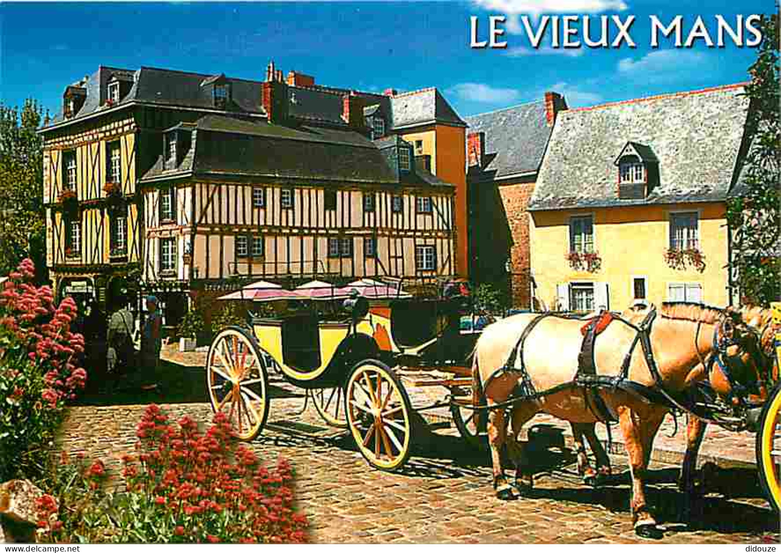 72 - Le Mans - Le Vieux Mans. A Gauche  La Maison Du Pilier Rouge Et  à Droite  La Maison Du Pilier Vert - Chevaux - Cal - Le Mans