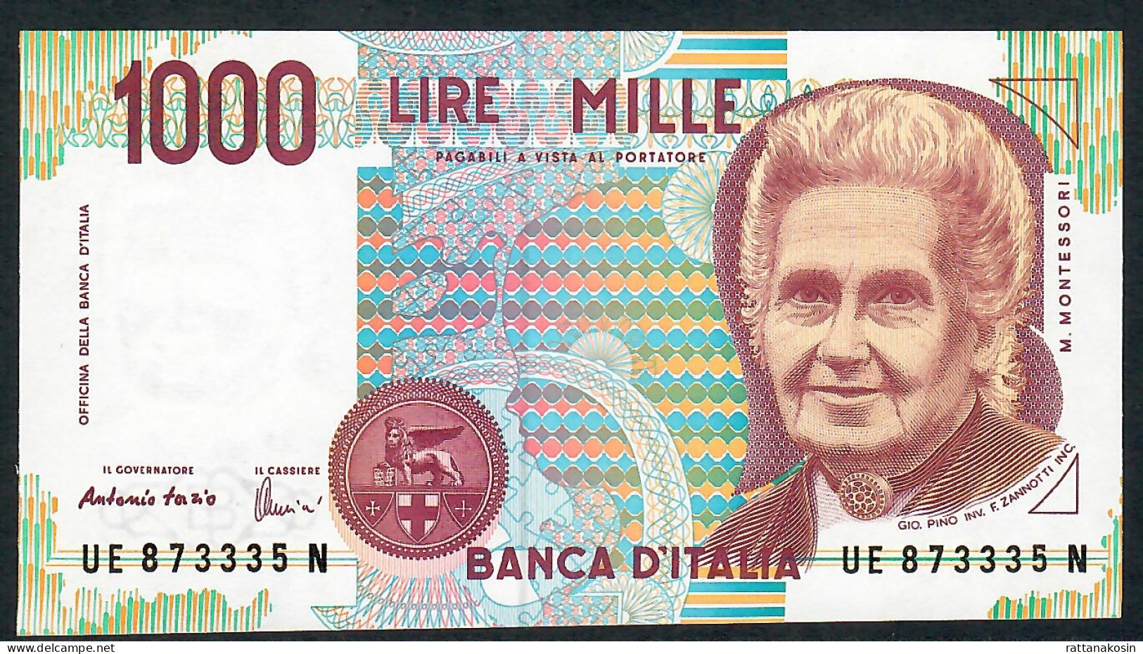 ITALY P114c 1000 LIRE 1990 #UE/N     UNC. - 1000 Lire